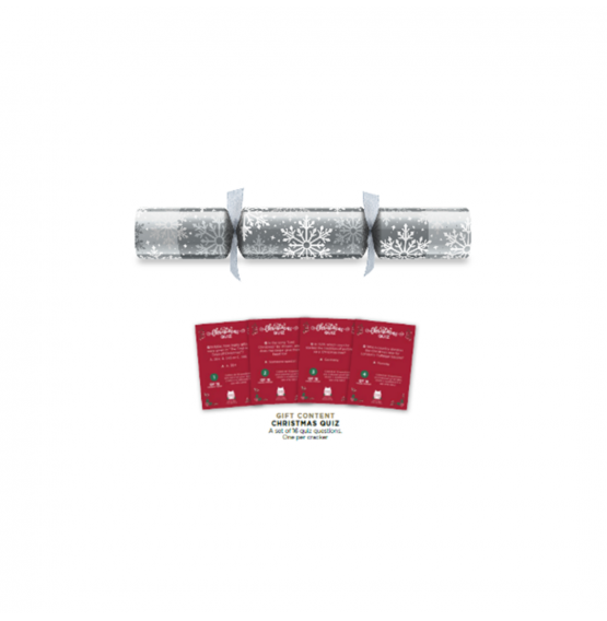 11" Snowflake Silver Foil Christmas Crackers